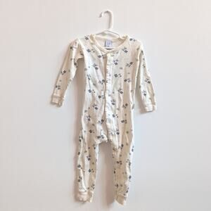 Vtg Y2K Baby Gap Pajamas Kids Sz 2T Yellow Teddy Bear One Piece